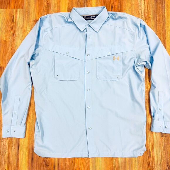 Under Armour Blue Tide Chaser Fishing Shirt Men's - Large - Picture 3 of 10